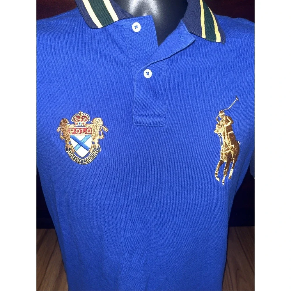 Polo Ralph Lauren Polo Men's Small Classic Fit Blue Solid w/Gold Big Pony